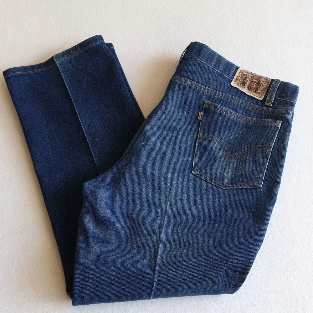 Vintage Levis Brown Tag Jeans Men 42x30 (fits 40x 29) Blue Denim Straight Leg 90